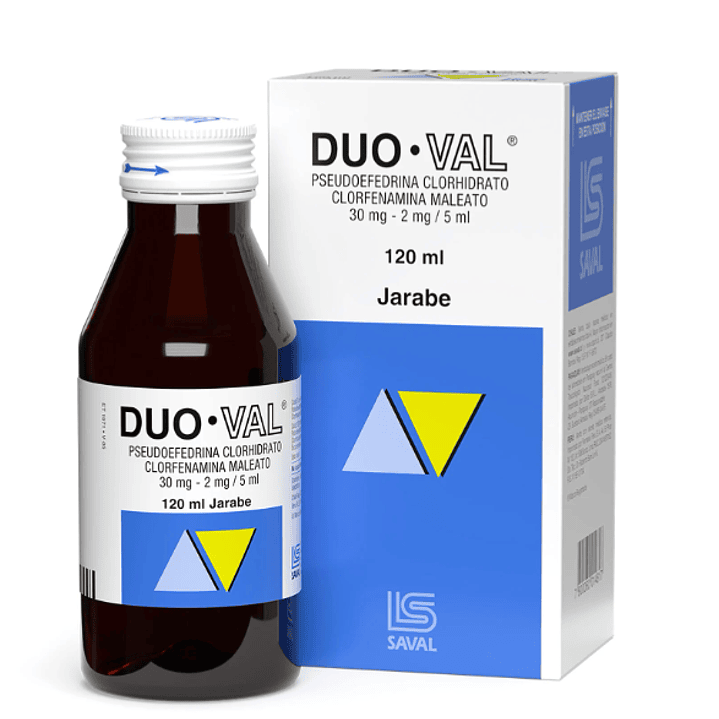 Duo Val Clorfenamina / Pseudoefedrina Jarabe 120 ml. 1