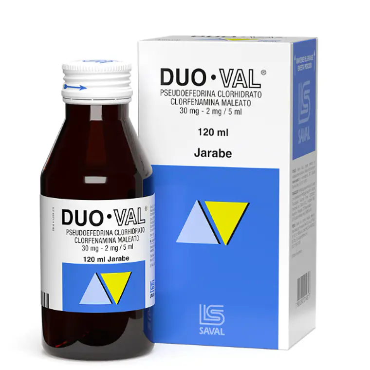 Duo Val Clorfenamina, Pseudoefedrina Jarabe 120 ml. 1