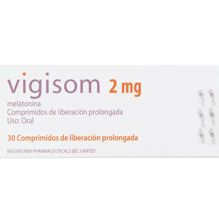 Vigisom Melatonina 2 mg 30 Comprimidos de liberación prolongada. 1