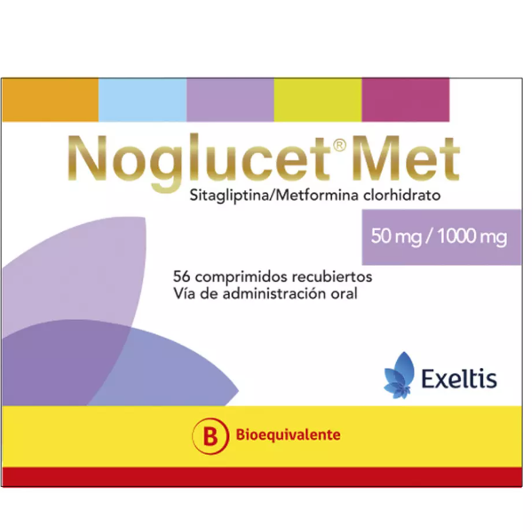 Noglucet Met (B) 50/1000 mg 56 Comprimidos recubiertos. 1