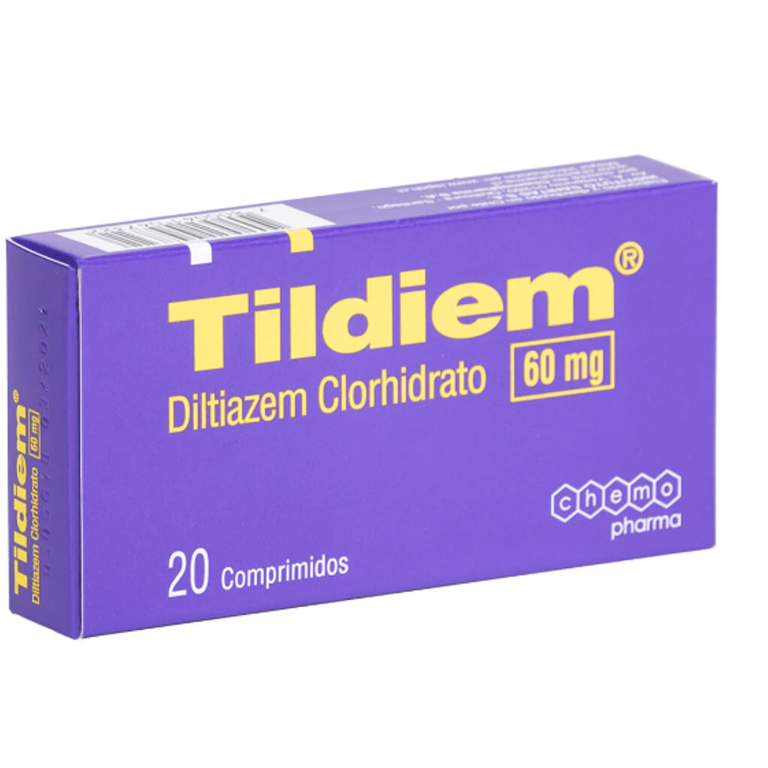 Tildiem (B) Diltiazem 60 mg 20 Comprimidos. 1