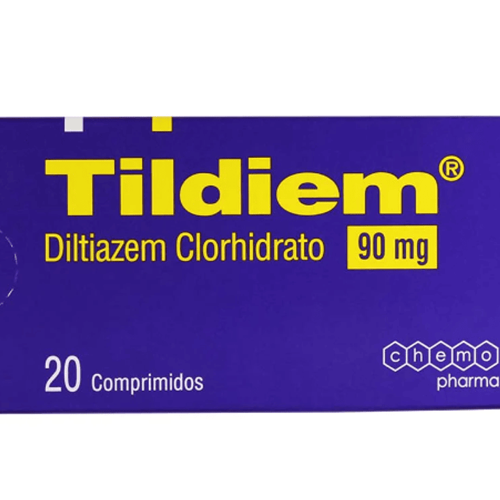 Tildiem Diltiazem 90 mg 20 Comprimidos. 1