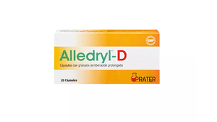 Alledryl-D Loratadina  Pseudoefedrina 5 mg /120 mg 20 Cápsulas.