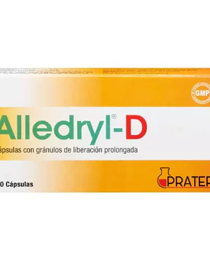 Alledryl-D Loratadina, Pseudoefedrina 20 Cápsulas.