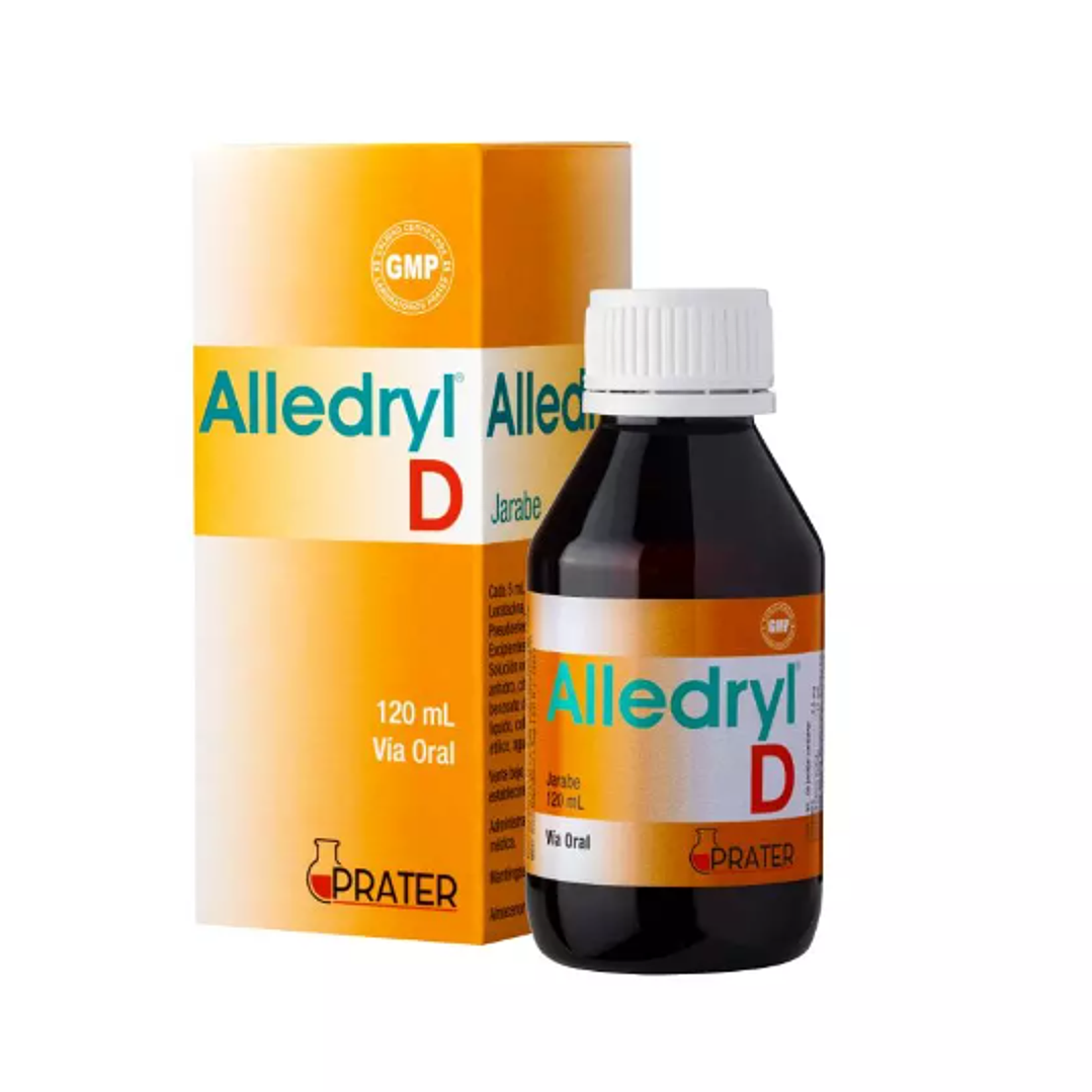 Alledryl D Loratadina Pseudoefedrina Jarabe 120 ml. 1