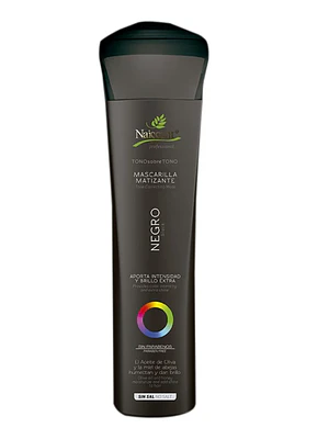 Mascarilla matizante capilar Negro tono sobretono sin sal 300 ml. Naissant