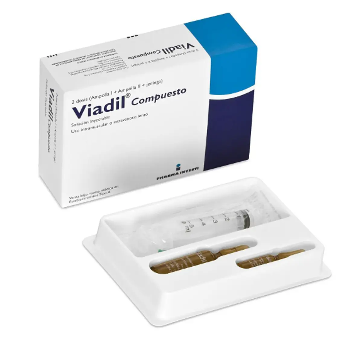 Viadil Compuesto 2 Ampollas Inyectables. 1
