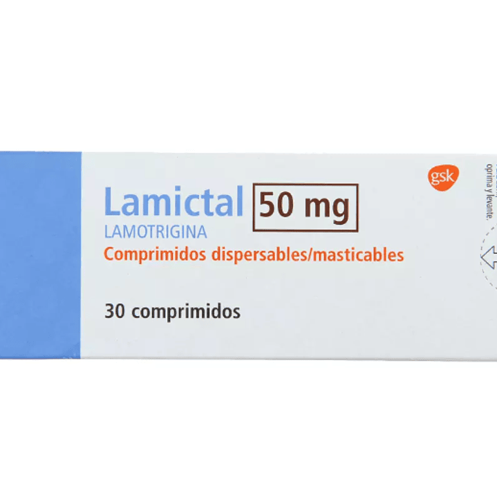 Lamictal Lamotrigina 50 mg 30 Comprimidos masticables. 1