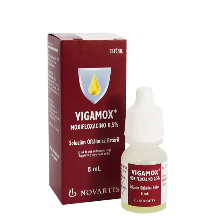 Vigamox Moxifloxacino 0,5 % Solución oftálmica 5 ml. 1