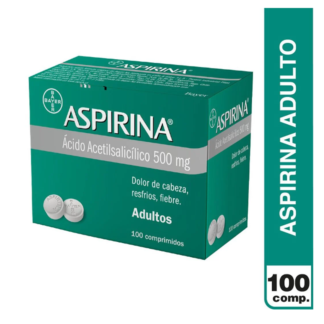 Aspirina 500 mg 100 Comprimidos. 1