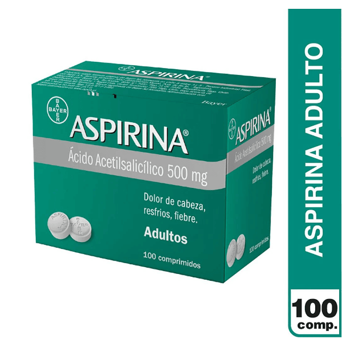 Aspirina 500 mg 100 Comprimidos. 1