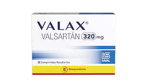 Valax (B) Valsartán 320 mg 30 Comprimidos recubiertos.