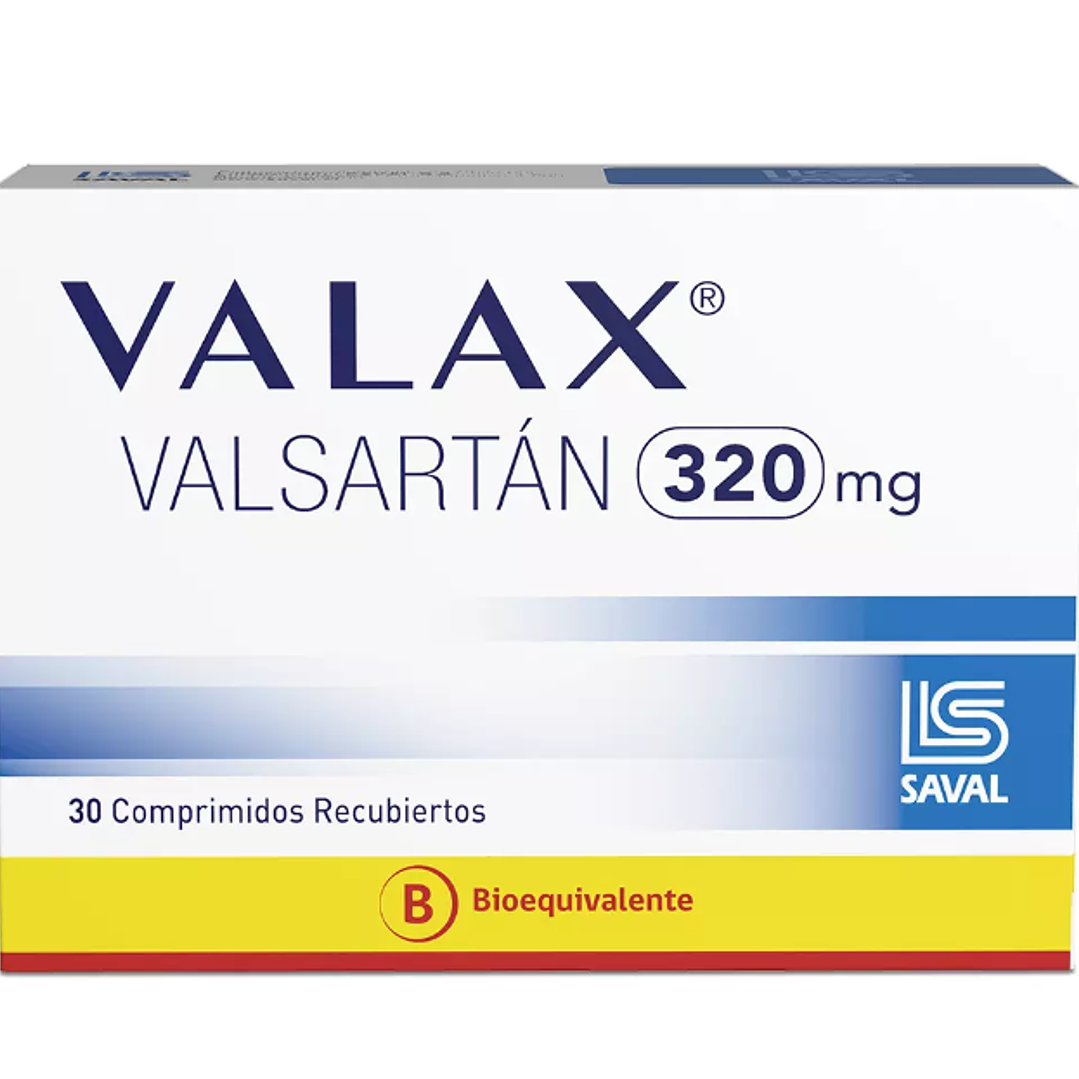 Valax (B) Valsartán 320 mg 30 Comprimidos recubiertos. 1