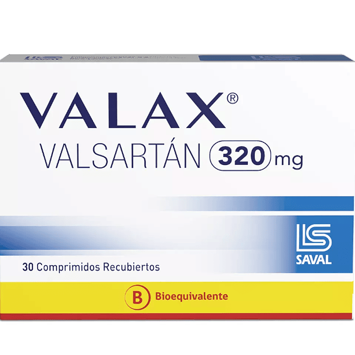 Valax (B) Valsartán 320 mg 30 Comprimidos recubiertos. 1