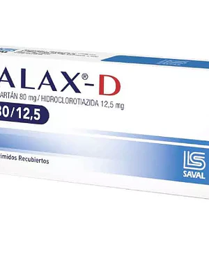 Valax-D Valsartán, Hidroclorotiazida 80/12,5 mg 30 Comprimidos.