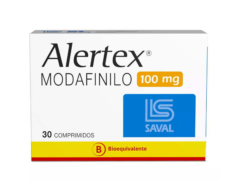 Alertex (B) Modafinilo 100 mg 30 Comprimidos.