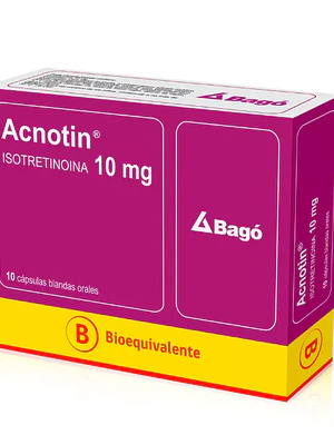 Acnotin (B) Isotretinoina 10 mg 30 Cápsulas blandas. 