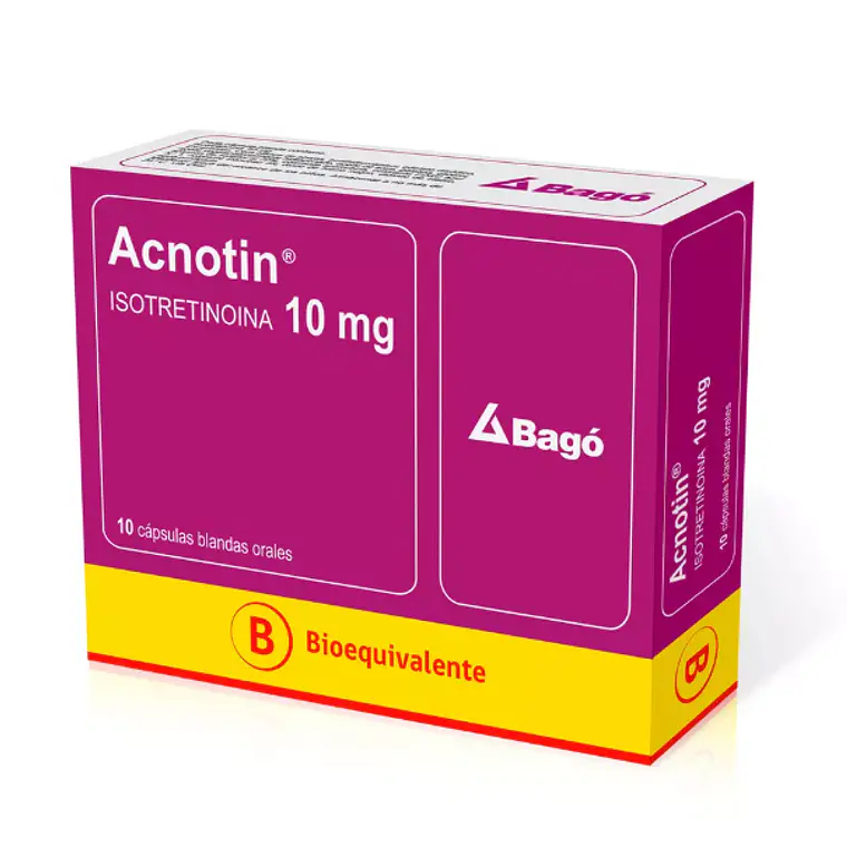 Acnotin (B) Isotretinoina 10 mg 30 Cápsulas blandas.  1
