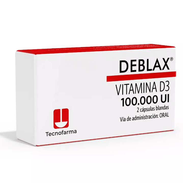 Deblax Vitamina D3 100.000 U.I. 2 Cápsulas blandas. 1