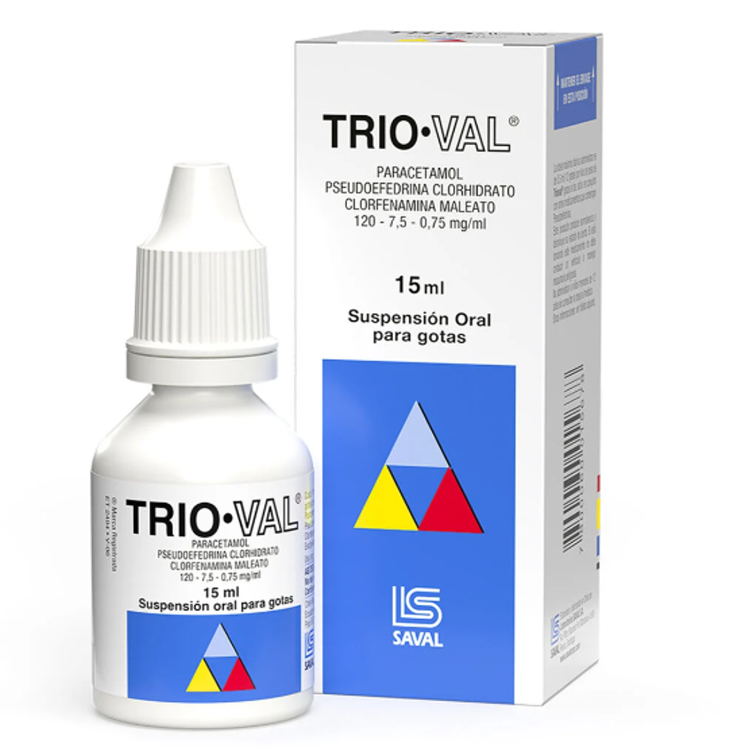 Trio-val Paracetamol Suspensión oral para gotas 15 ml. 1