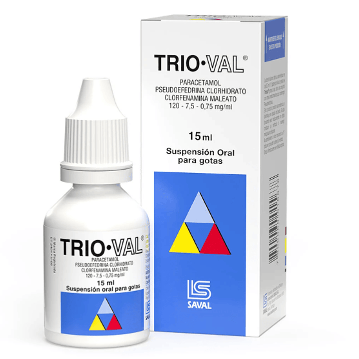 Trio-val Paracetamol Suspensión oral para gotas 15 ml. 1