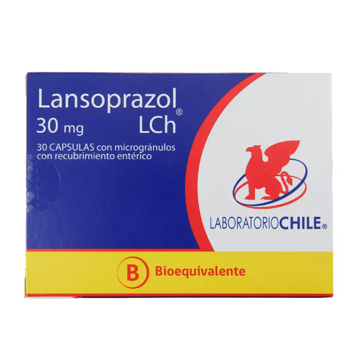 Lansoprazol (B) 30 mg 30 Cápsulas. Chile 1