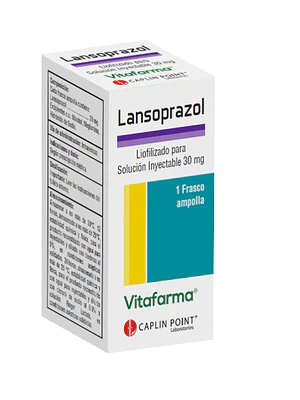 Lansoprazol liofilizado 30 mg Solución inyectable 1 Ampolla. Vitafarma