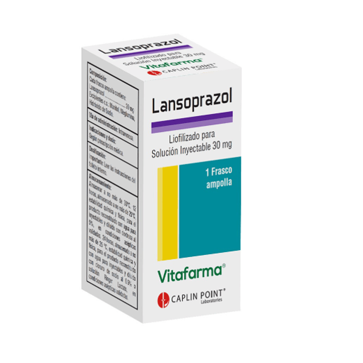 Lansoprazol liofilizado 30 mg Solución inyectable 1 Ampolla. Vitafarma 1