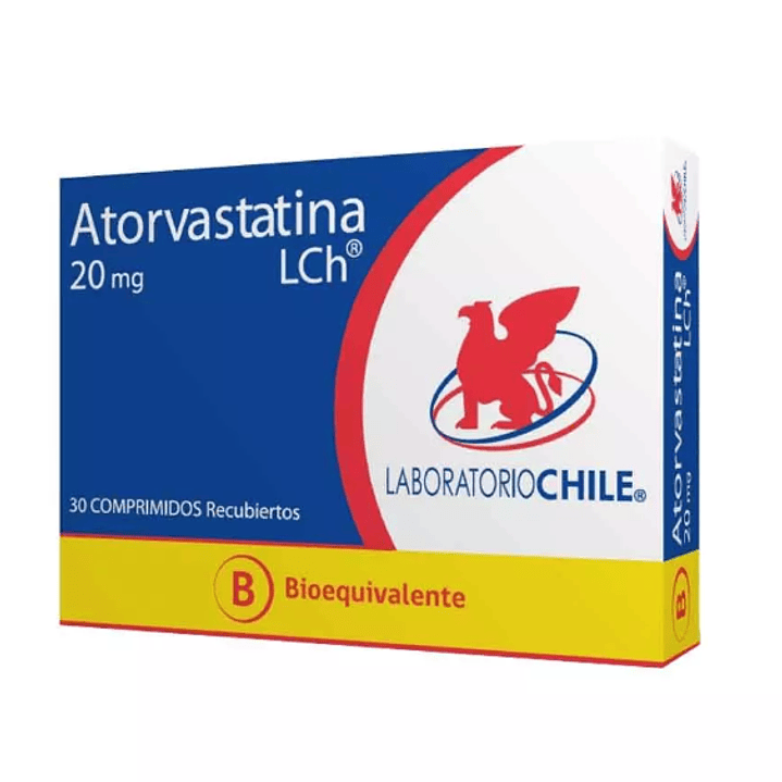 Atorvastatina (B) 20 mg 30 Comprimidos recubiertos. 1