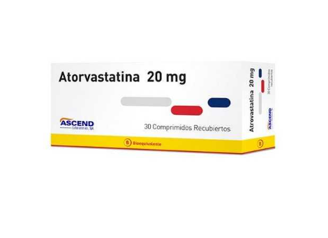 Atorvastatina 20 mg x 30 comprimidos