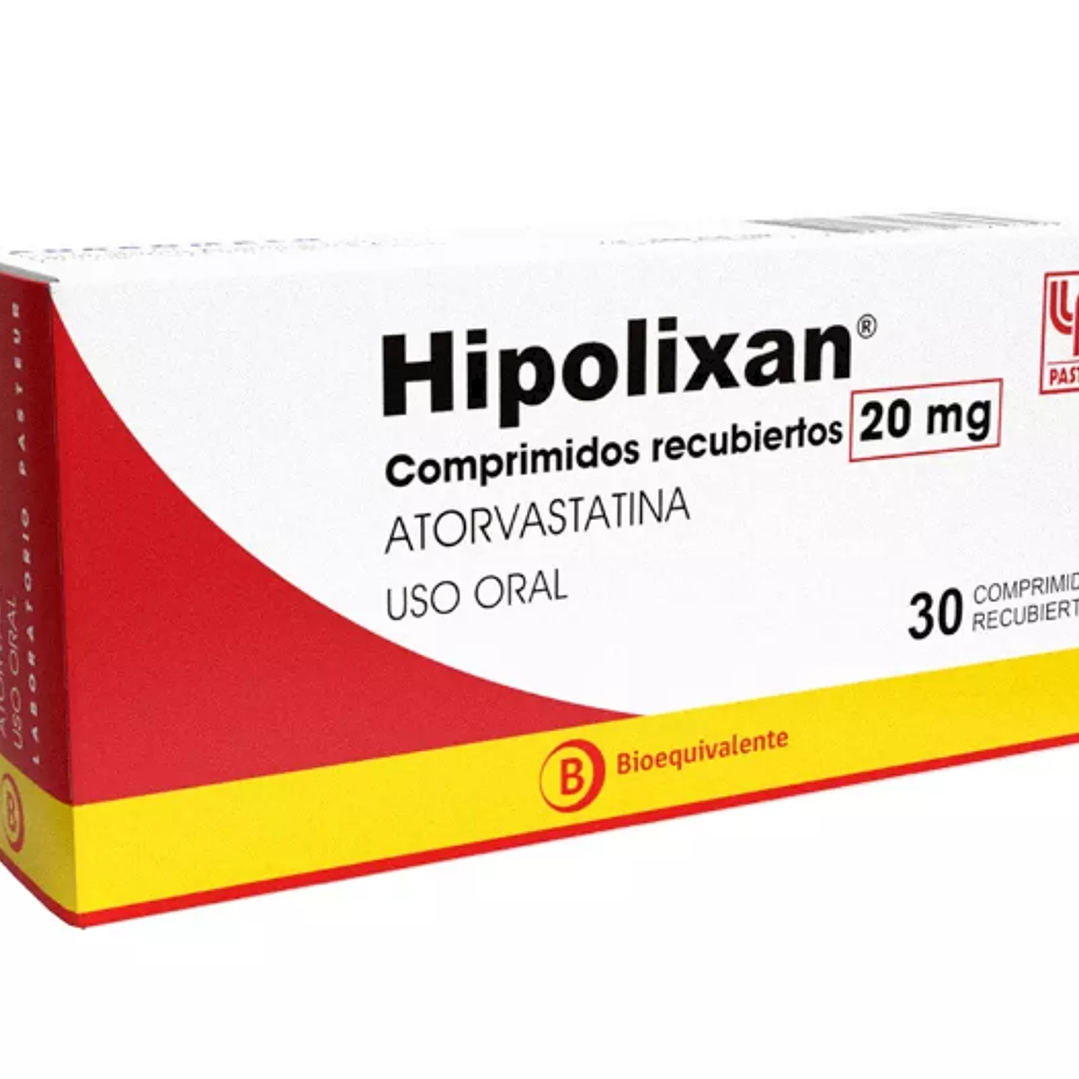 Hipolixan (B) Atorvastatina 20 mg 30 Comprimidos recubiertos. 1