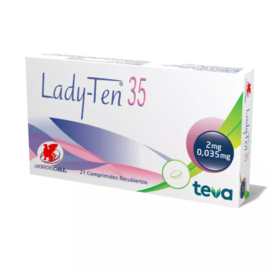 Lady-Ten 35 Ciproterona  Etinilestradiol 21 Comprimidos recubiertos. 1