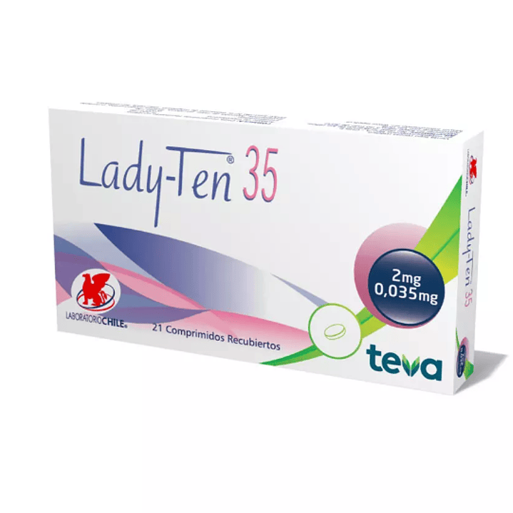 Lady-Ten 35 Ciproterona  Etinilestradiol 21 Comprimidos recubiertos. 1