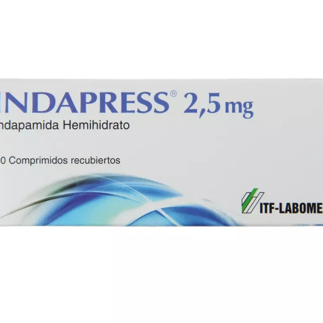 Indapress Indapamida 2,5 mg 30 Comprimidos. 1