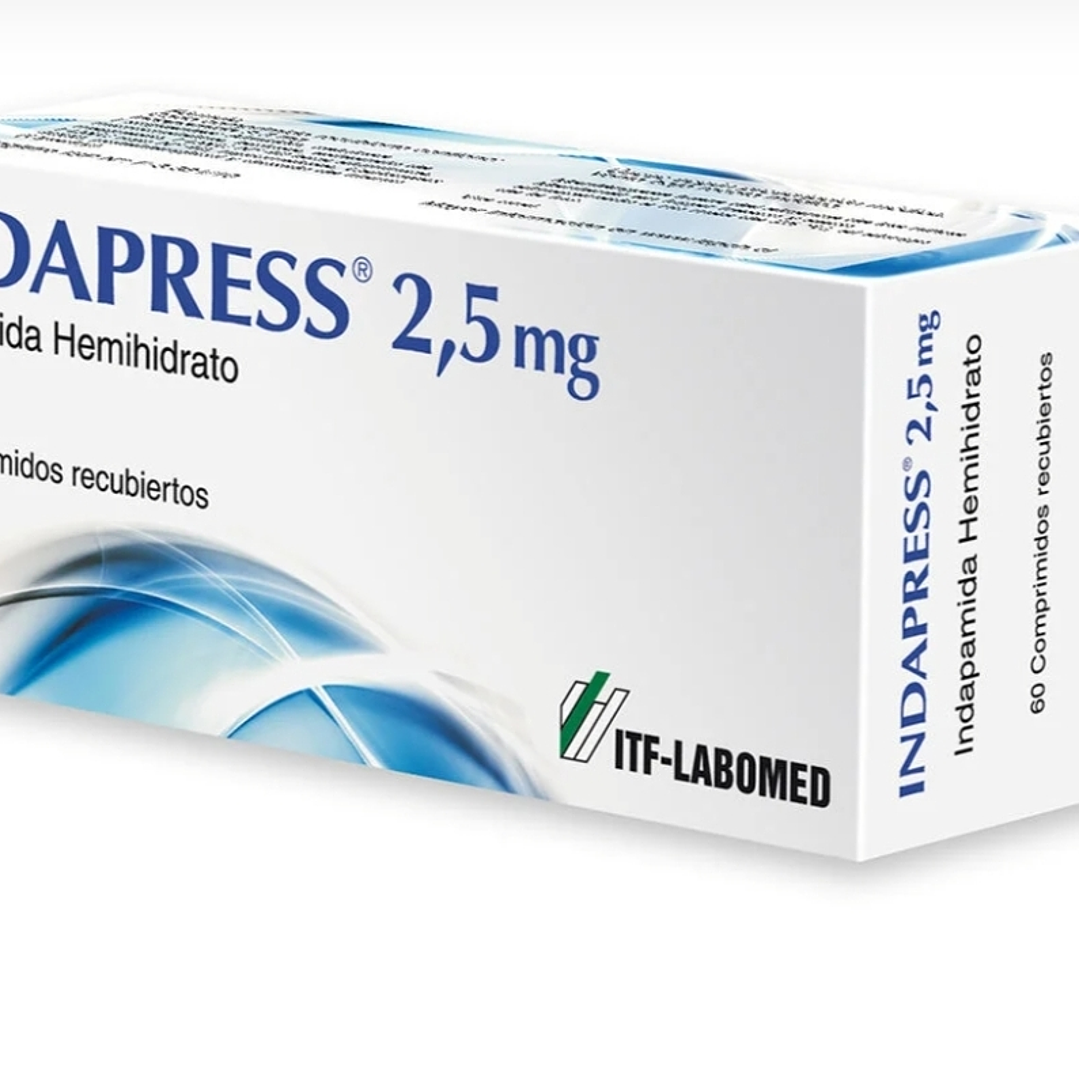 Indapress Indapamida 2,5 mg 60 Comprimidos. 1