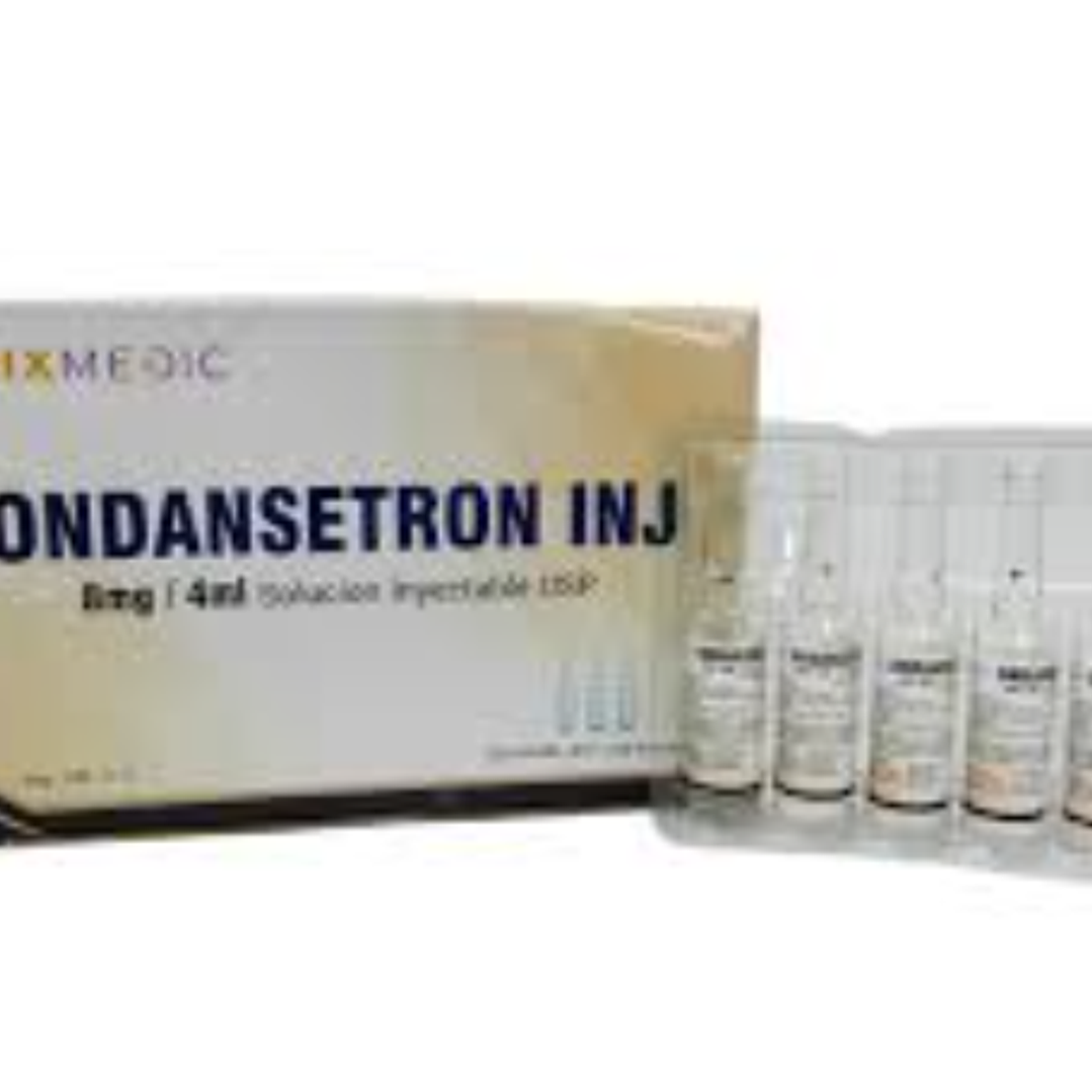 Ondansetrón 8 mg Solución inyectable 100 Ampollas 4 ml. Se vende por caja. 1
