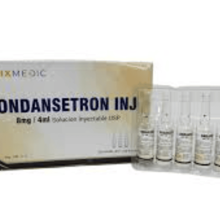 Ondansetrón 8 mg Solución inyectable 100 Ampollas 4 ml. Se vende por caja. 1