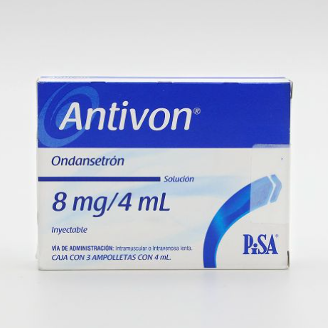 Antivon Ondansetrón 8 mg Solución inyectable 3 Ampollas 4 ml. 1