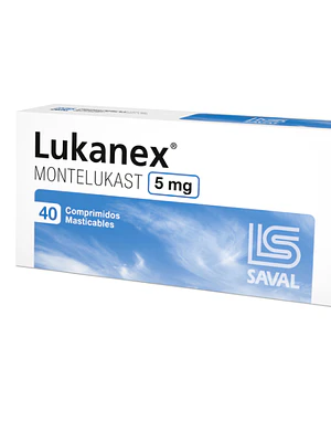 Lukanex Montelukast 5 mg 40 Comprimidos masticables.