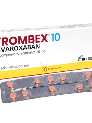 Trombex (B) Rivaroxaban 10 mg 10 Comprimidos recubiertos.