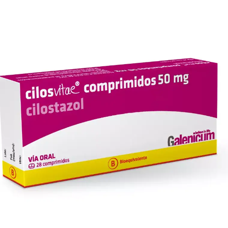 Cilosvitae (B)  Cilostazol 50 mg 28 Comprimidos. 1