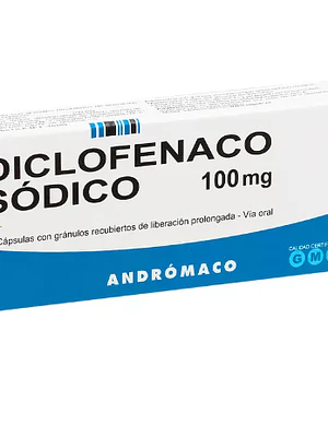 Diclofenaco Sódico  100 mg 8 Comprimidos recubiertos.