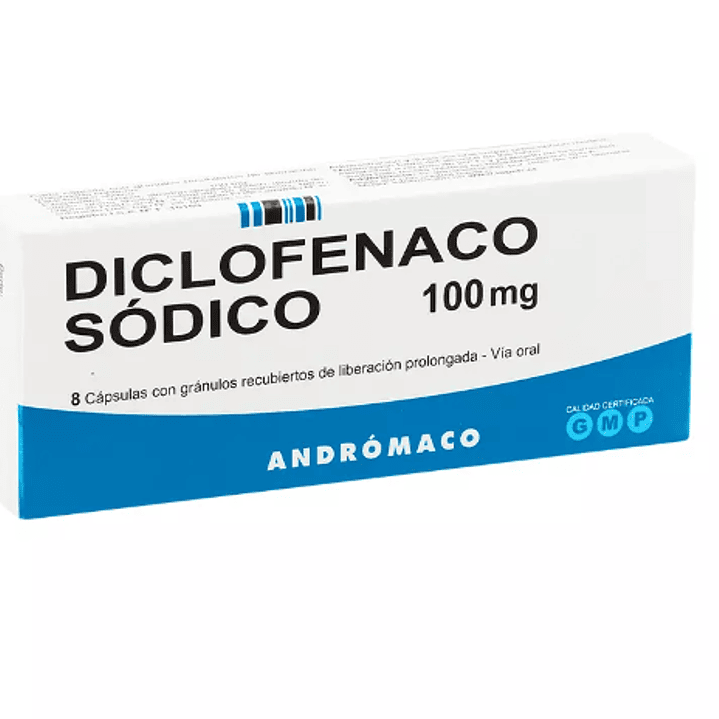 Diclofenaco Sódico  100 mg 8 Comprimidos. 1
