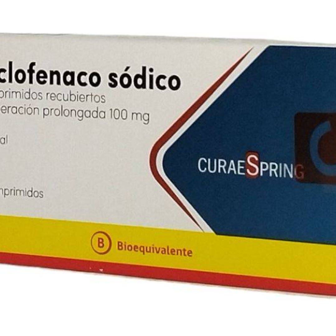 Diclofenaco sódico 100 mg 8 Comprimidos de liberación prolongada. 1