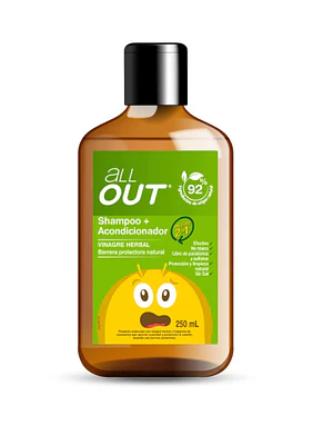 All Out Shampoo + acondicionador Natural preventivo 250 ml.