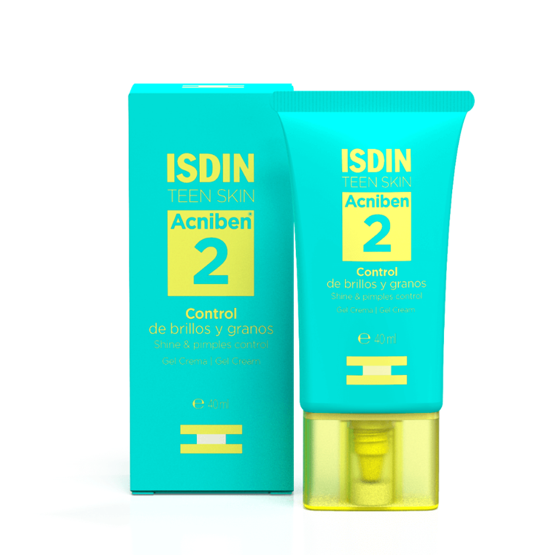 Acniben Gel crema control brillos y granos 40 ml. ISDIN Teen skin 1