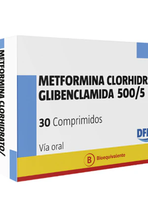 Metformina Glibenclamida 500/5Mg por 30 Difem