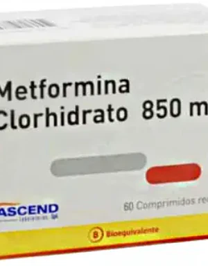 Metformina (B) 850 mg 60 Comprimidos recubiertos. Ascend