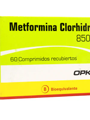 Metformina (B) 850 mg 60 Comprimidos recubiertos. Opko