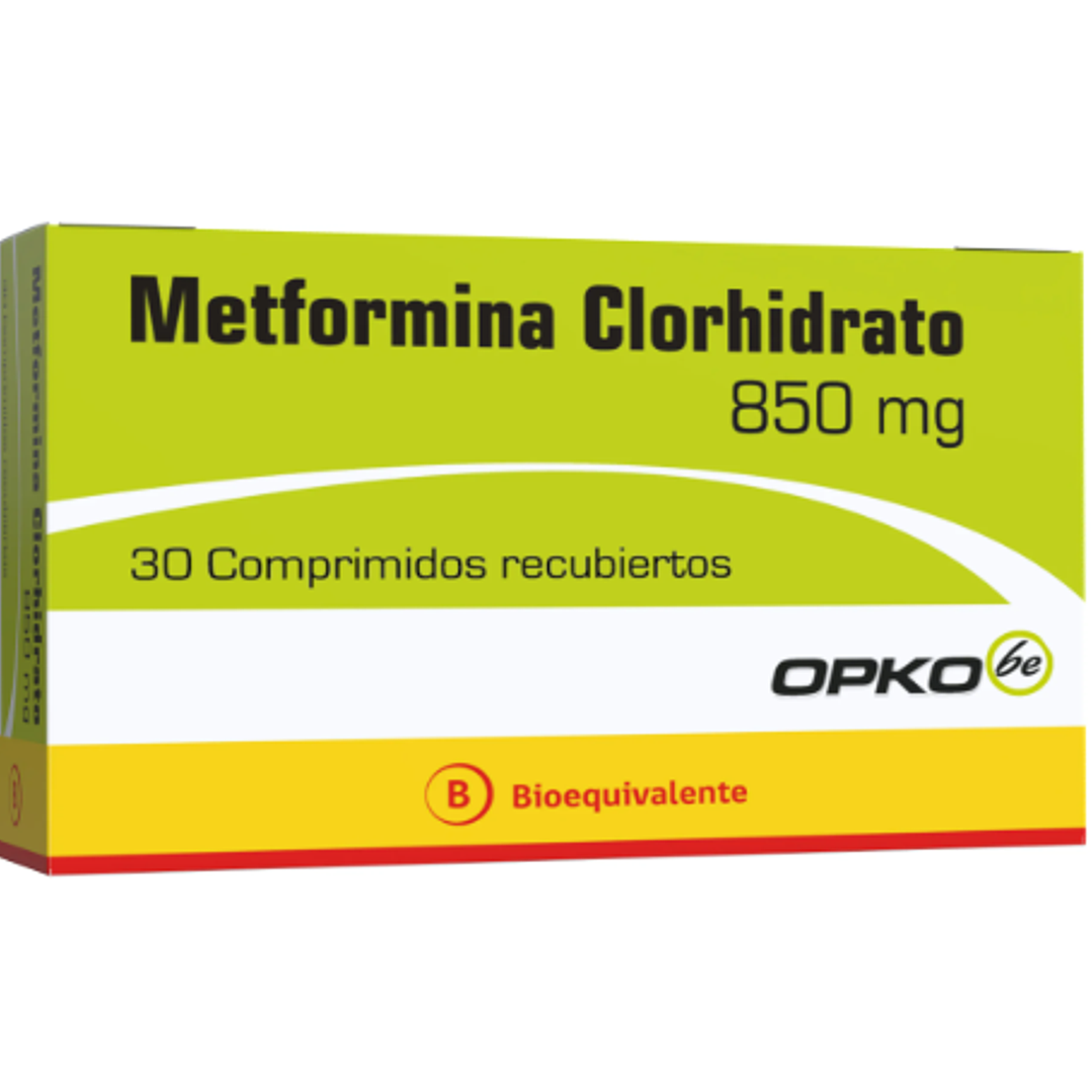 Metformina (B) 850 mg 30 Comprimidos. Opko 1